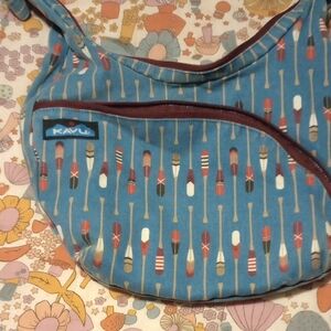 KAVU Teal Crossbody Bag with Paddle Design